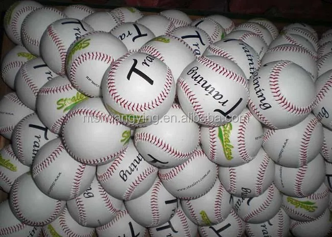 カスタム色の野球、野球ボールメーカー、平野白いミニ革野球仕入れ・メーカー・工場