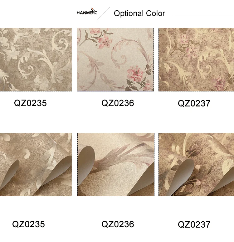 Living room cheap popular wallpaper metallic blue and gold