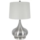 Fashion ball shape brushed nickel metal table lamp