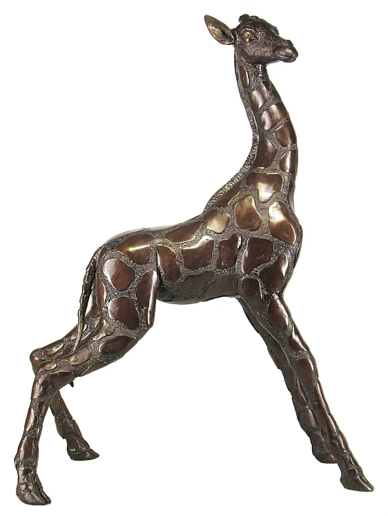 Outdoor Large Classical Design Bronze Metal Giraffe Sculpture Sale