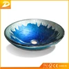 Factory Price Round Tempered Glass Wash Basin Bathroom Vanity Sinks Pieces