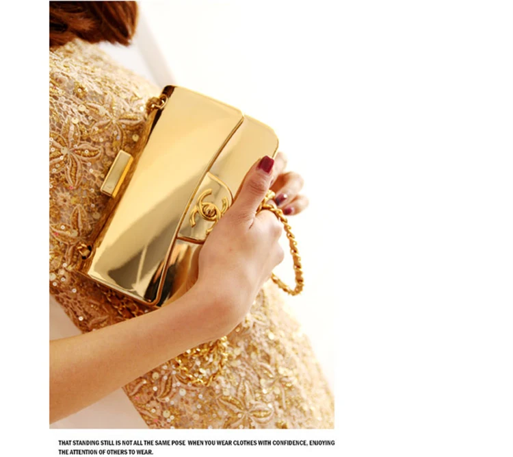 2015 new arrive dual C Tyrant gold chain Messenger stereotypes small handbag women Shoulder bags women mini bag clutch bag