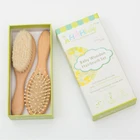 Factory Direct Sale Goat Hair Brush And Edible Grade Silicone Rubber Comb Set For Baby