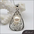 Latest design natural pearl pendant unique italian silver jewelry