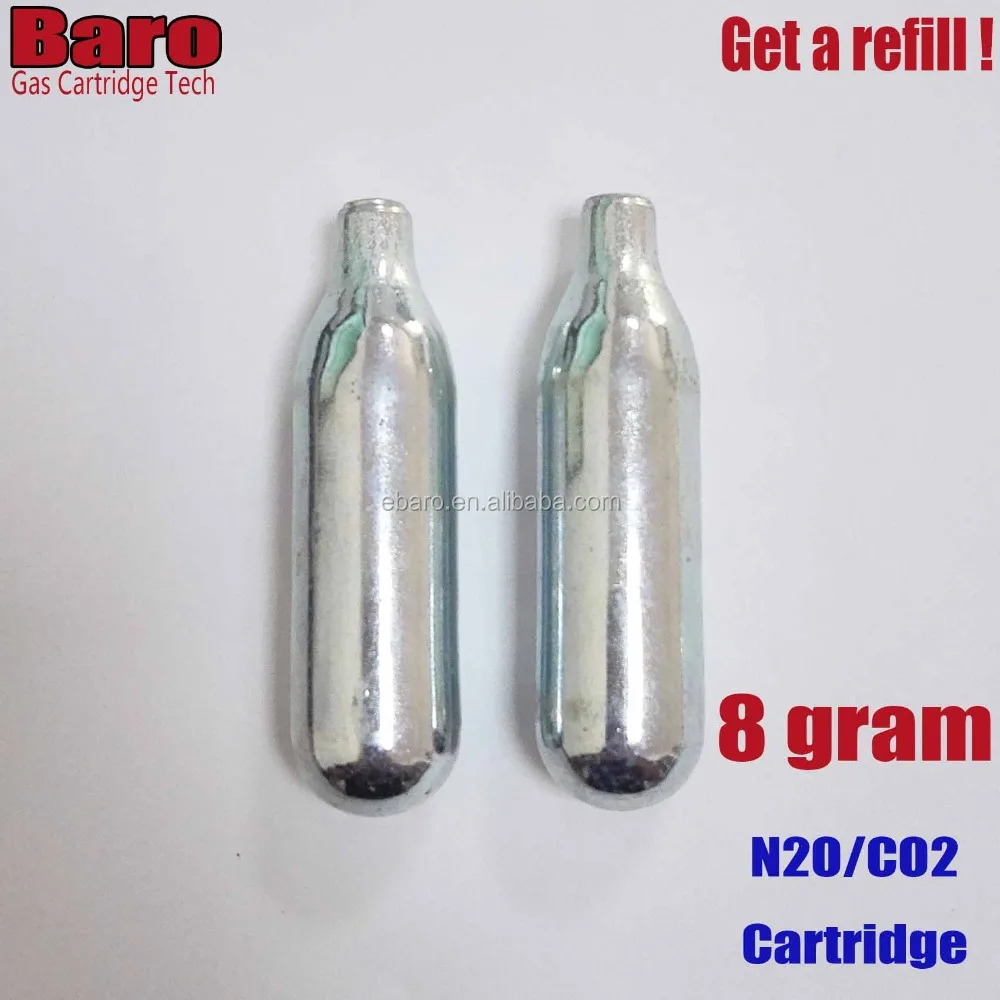 New 8 Gram Unthreaded CO2 Cartridge 10 Pack 8 Grams Free Shipping