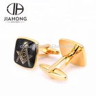 masonic European style wedding enamel brand cufflinks