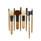 Wooden 9 piece Professional makeup brushes sets wholesale make up brush powder foundation makeup brush mini set