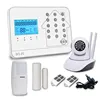Hot Selling Touch Keyboard LCD Display Wireless Personal Security WIFI GSM PSTN Alarm System with IP Camera