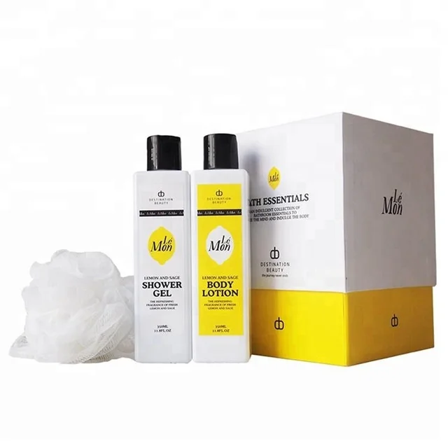 lemon refreshing women skin care angel paper box bath gift sets