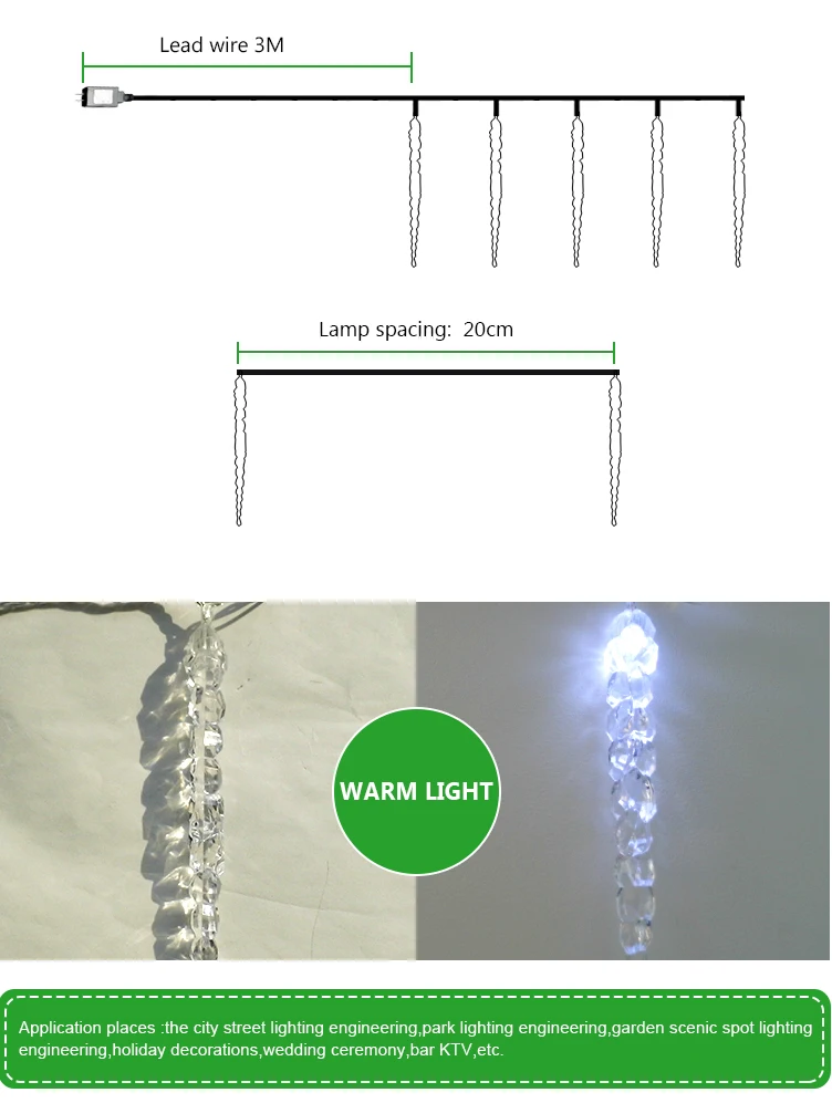 LED Icicle string Christmas light CE/ROHS indoor&outdoor