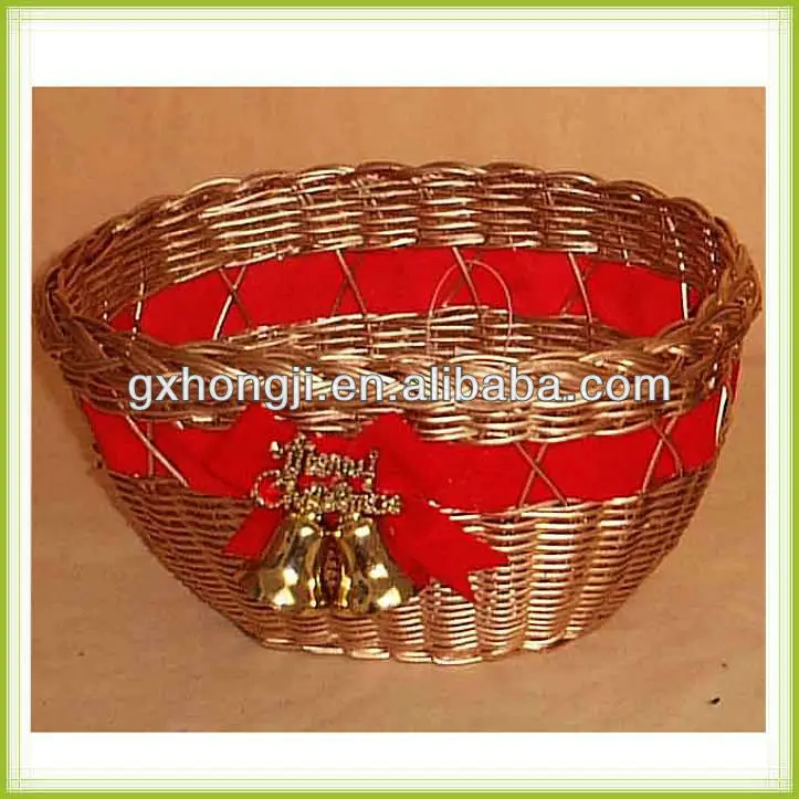 hot sale handicrafts christmas gift basket empty