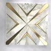 Classic tile flooring brass tile inlay with marble waterjet mosaic