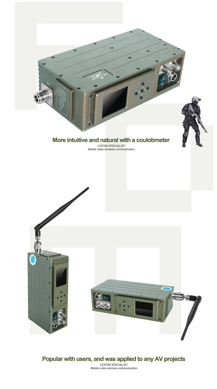 Energy Saving Light Weight Wireless Body-Worn Radio Signal Booster Mini UHD TV 50km/10km Long Range HDMI Transmitter