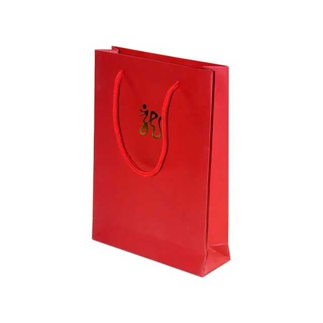 red wedding door gift shoes and matching paper bag