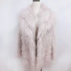 Custom Color Long Design Winter Jacket Mongolian Woman Winter Coats Real Fur Coat