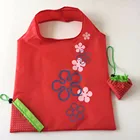 reusable eco 210d rpet foldable polyester strawberry shopping bag for promotion
