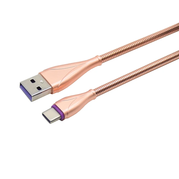 braided strong metal Type-c data cable stainless steel USB cable - ANKUX Tech Co., Ltd