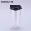 450ml Double Wall Insulated AS PS Plastic Drinking Cup Acrylic Travel Coffee Clear Ice Drinking Mug with Thumb Slider Lid