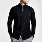 hot selling customized logo high quality cotton mens slim fit long sleeve Oxford dress shirt