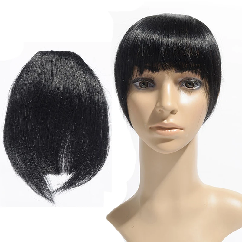 human hair toppers with bangs