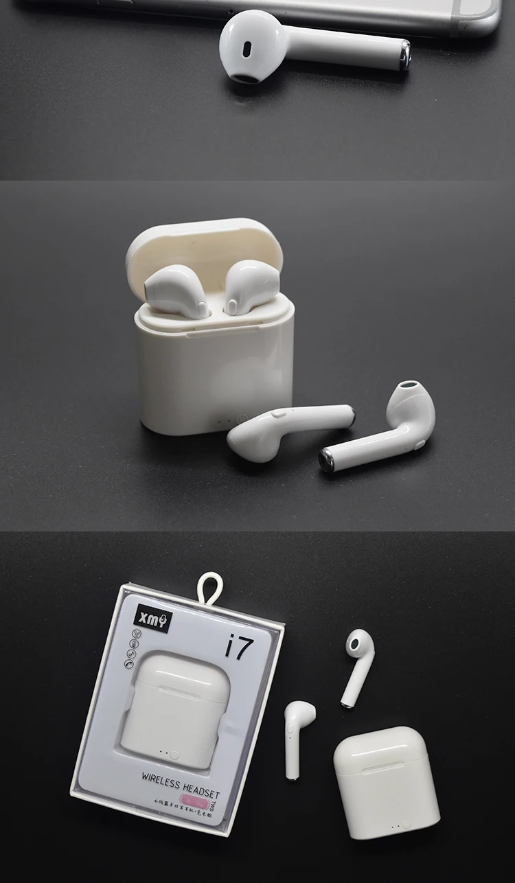 2019 Popular i7S TWS Earbuds In Ears BT21 BTS GOT7 OEM LOGO Wireless Earphone With Charging Box - ANKUX.COM