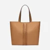 Faux PU suede leather shoulder women braided weave detail large leather tote bag