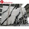 High polished panda white marble with black veins