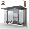 2019 hot sell bus station with outdoor led advertising light box bus stop shelter with bench for stock