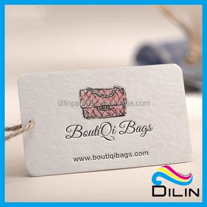 gifts luxury fancy embossed recycled paper packing hang tag
