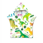Quick Dry Dinosaur Printed Kids Hooded Beach Microfiber Bath Towel