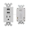 American US CANADA 2 USB US wall mount socket 1 gang electrical outlets