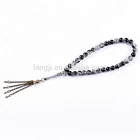 YS04-black Crystal material prayer muslim tasbeeh beads tasbih islamic products for souvenir gifts