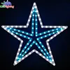 Outdoor decoration led motif string light eight pointed stars
