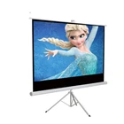 Foldable Floor Standing Tripod Projector Screen, Portable Office Projection Screen