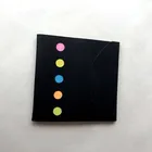 Promotion Small Pocket Black Paper Cover Memo Pad Colorful Sticky Notes