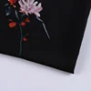 OEM accept super soft custom black wholesale chiffon flower print 100% polyester fabric