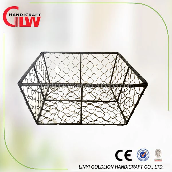 iron basket with split willow rim, kitchen accessories,wicker