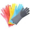 Magic Dishwashing Gloves for Washing Dishes Silicone Cleaning Gloves With Brushes Kitchen Household Rubber Sponge Gloves