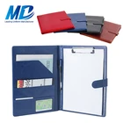 Wholesale Embossed Portfolio Folder/Holder Black Color leather portfolio folder custom document folder a4