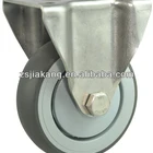 TPR stainless steel fixed caster wheel,plastic rubber castor