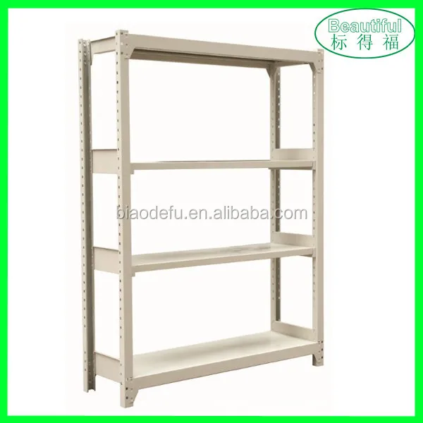 4 tiers steel plate storage rack warehouse stacking shelf