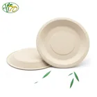 Degradable Round Disposable Bamboo Fiber Dinner Plates