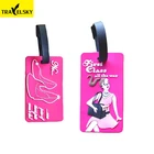 Travelsky Custom embossed logo safety travel airline soft pvc silicone rubber baggage luggage tag