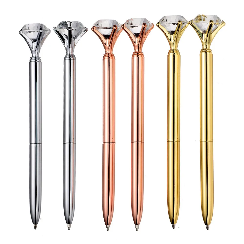 luxury novelty big diamond pen metal pen promotional pen