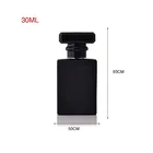 Matte black 30ml perfume glass bottle w/atomizer spray bottle