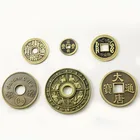 Antique hole metal souvenir coin/gold coin with center hole/ double sided gold challenge coin