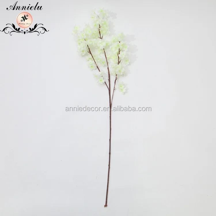 Wholesale Cream Silk Orchids Steam Artificial Orchid Flowers For Decoration Wedding Artificial