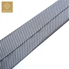 HAZUYUN Brand 100% Silk Woven Tie Advanced Grey Stripe Autumn Winter Fashion Plain Design Collections Necktie