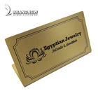 Name Plaque Wall Mounted Laser Cut Engraved Custom Brass Desk Metal Name Plaque