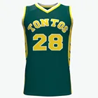 Amazing Quality custom fashion logo latest design basketball jersey green color